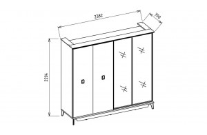 Шкаф-купе Алвис (ALVIS) ALVIS-19