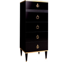 Комод узкий для белья с планкой Rimini Solo РМКМ-2 (s) (черный) Комод узкий для белья с планкой Rimini Solo РМКМ-2 (s) (черный)